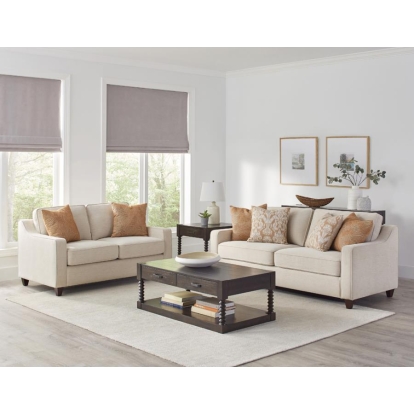 Coaster Christine Cushion Back Living Room Set Beige Model 552061-S2