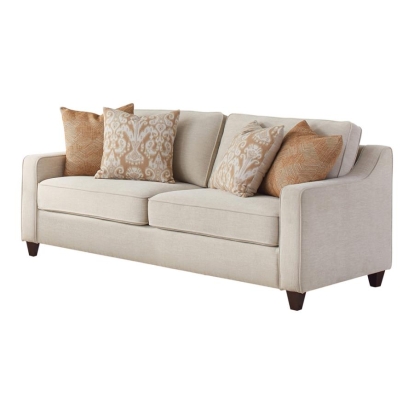 Coaster Christine Upholstered Cushion Back Sofa Beige Model 552061