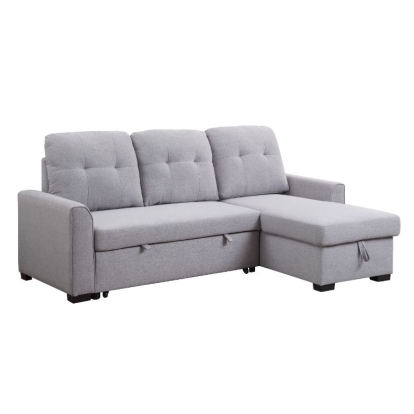 ACME Amboise Reversible Sectional Sofa With Sleeper & Storage Model 55550