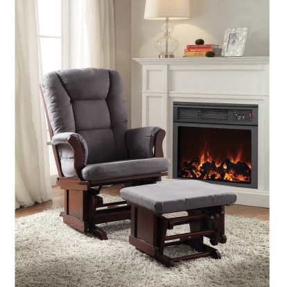 ACME Adeliza Glider Chair & Ottoman Model 59338