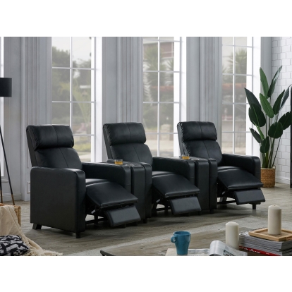 Coaster Toohey Contemporary Theater Seating - Overall Model 600181-S3A