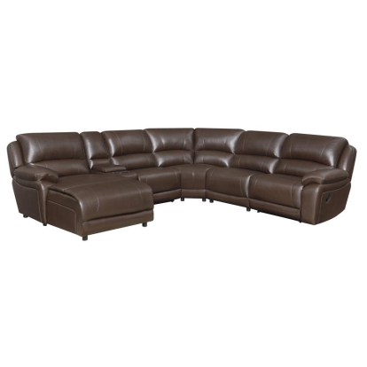 Coaster Mackenzie 6-Piece Motion Sectional Chestnut Model 600357