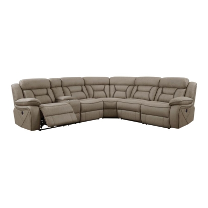 Coaster Higgins Four-Piece Upholstered Power Sectional Tan Model 600380