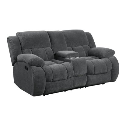 Coaster Weissman Motion Loveseat with Console Charcoal Model 601922