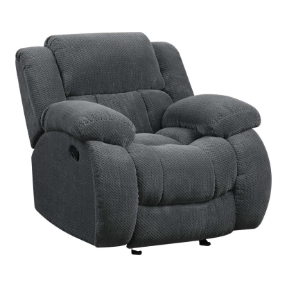 Coaster Weissman Upholstered Glider Recliner Charcoal Model 601923