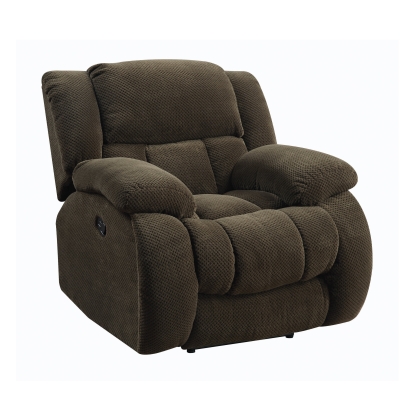 Coaster Weissman Upholstered Glider Recliner Chocolate Model 601926