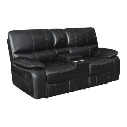 Coaster Willemse Motion Loveseat with Console Black Model 601935