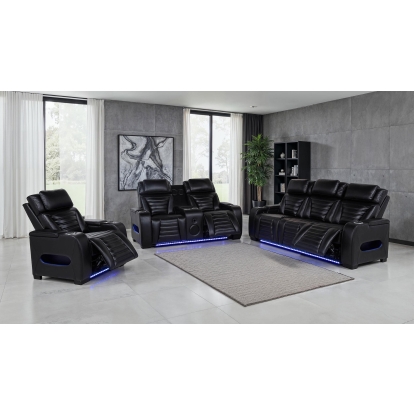 Coaster Zuma Contemporary Dual Power Reclining Sofa Model 603251Pp-S3