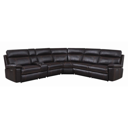 Coaster Albany 6-piece Power^2 Sectional Brown Model 603290PP