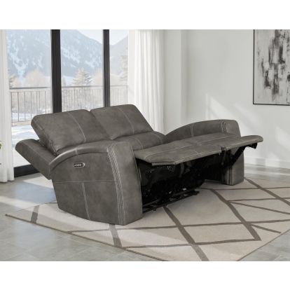 Coaster Brickston Transitional Triple Power Reclining Loveseat Model 603432Ppp