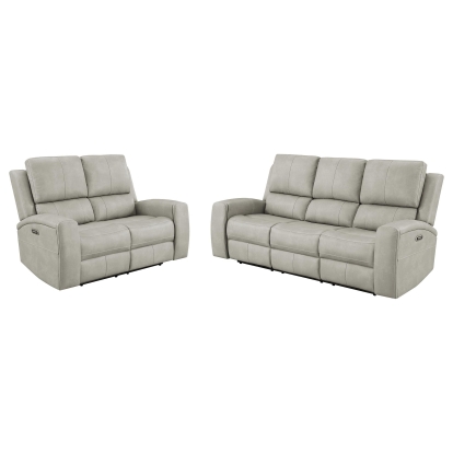 Coaster Brickston Transitional Triple Power Reclining Sofa Model 603434Ppp-S2