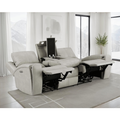 Coaster Brickston Transitional Triple Power Reclining Sofa Model 603434Ppp