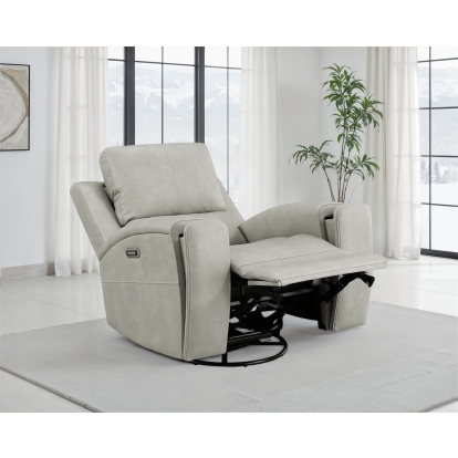 Coaster Brickston Transitional Triple Power Swivel Glider Recliner Model 603436Ppp