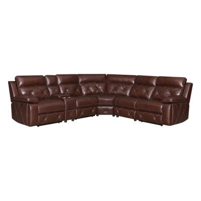 Coaster Chester 6-piece Power^2 Sectional Chocolate Model 603440PP