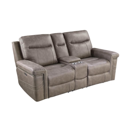Coaster Wixom 1-drawer Power^2 Loveseat with Console Taupe Model 603518PP