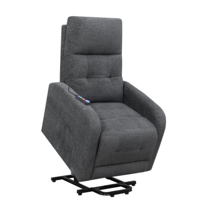 Coaster Howie Tufted Upholstered Power Lift Recliner Charcoal Model 609403P