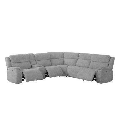 Coaster Wagner 6-piece Modular Power^2 Sectional Light Grey Model 609510PP