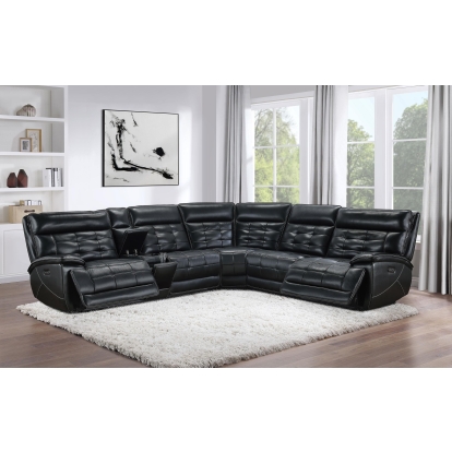 Coaster Hewitt Transitional Power Reclining Sectional 3 Pc Set Model 609610Pp