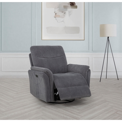 Coaster Adler Transitional Swivel Glider Recliner Model 610443P