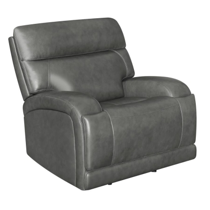 Coaster Longport Upholstered Power Glider Recliner Charcoal Model 610486P