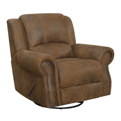 Coaster Sir Rawlinson Swivel Rocker Recliner Buckskin Brown Model 650153