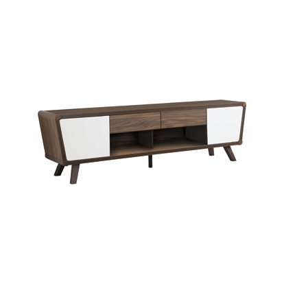 Coaster Alvin 2-drawer TV Console Dark Walnut and Glossy White