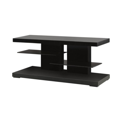 Coaster Matteo 2-shelf TV Console Glossy Black Model 700840