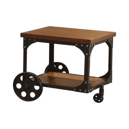 Coaster Shepherd End Table with Casters Rustic Brown Model 701127