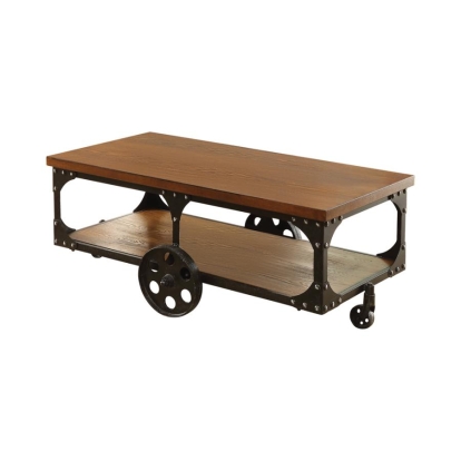 Coaster Shepherd Coffee Table with Casters Rustic Brown Model 701128
