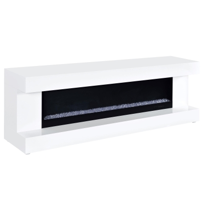Coaster Mallory Contemporary White High Gloss Tv Stand Model 701813