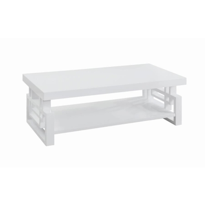 Coaster Schmitt Rectangular Coffee Table High Glossy White Model 705708