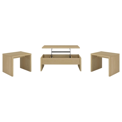 Coaster Canoga Transitional Light Oak Lift Top Coffee Table Model 706348-S3