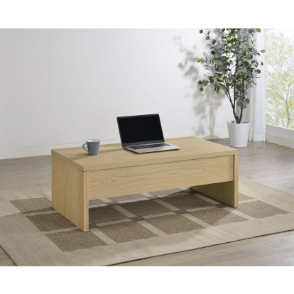 Coaster Canoga Transitional Light Oak Lift Top Coffee Table Model 706348