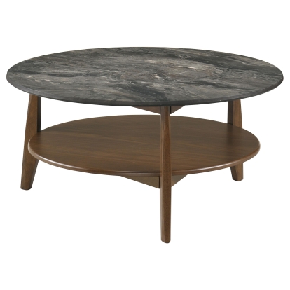 Coaster Bradley Mid-Century Modern Smokey Grey Coffee Table Model 706458