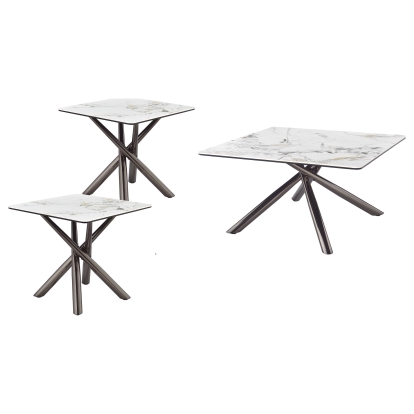 Coaster Carvell Contemporary Mirage White Coffee Table Model 708138-S3