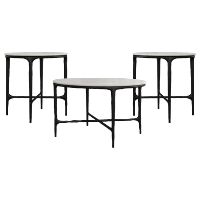 Coaster Hermas Modern Classics White Marble Coffee Table Model 710738-S3