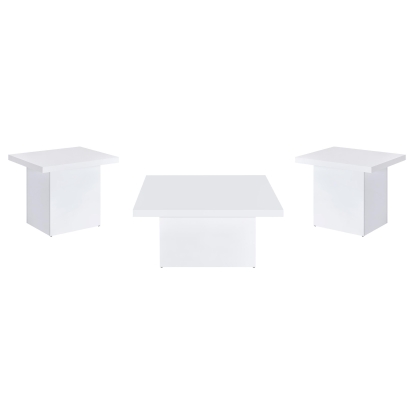 Coaster Devar Contemporary White High Gloss Coffee Table Model 710898-S3