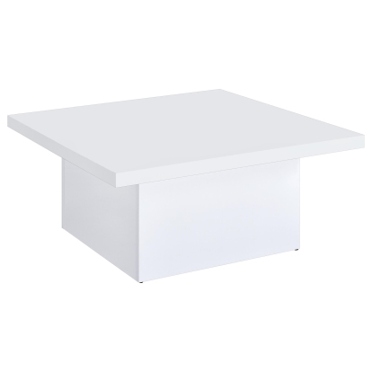 Coaster Devar Contemporary White High Gloss Coffee Table Model 710898