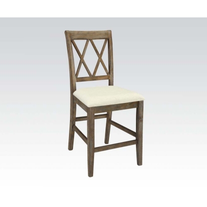 ACME Claudia Counter Height Chair (2 Piece) Model 71722