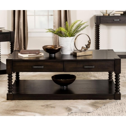 Coaster Meredith 2-drawer Coffee Table Coffee Bean Model 722578