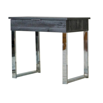 Coaster Baines Square 1-drawer End Table Dark Charcoal and Chrome Model 723457