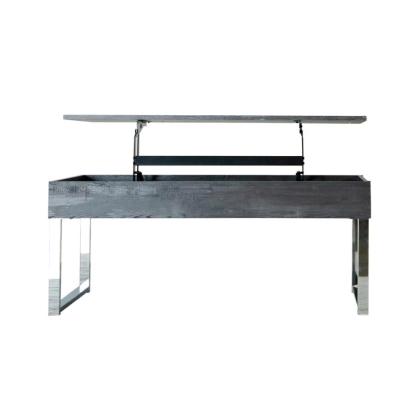 Coaster Baines Lift Top Storage Coffee Table Dark Charcoal and Chrome Model 723458
