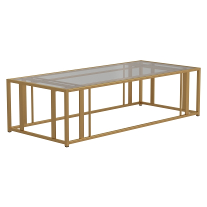 Coaster Adri Metal Frame Coffee Table Matte Brass Model 723608