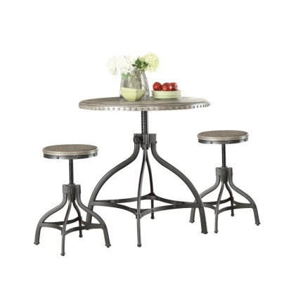 ACME Fatima 3PC Adjustable Counter Height Set Model 73125