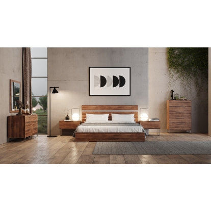 VIG Furniture Walnut Bedroom Set SKU VGACLORENZO-SET - Product ID 74480|74331