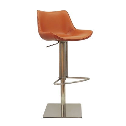 Modrest Hopkin - Modern Cognac Eco-Leather Bar Stool Bar Stool Cognac furniture-00177233 Vig Furniture VGHR5401GB