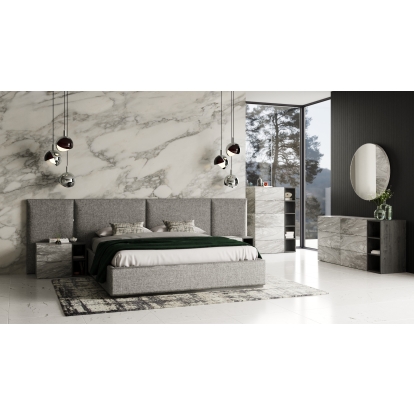 VIG Furniture Grey Bedroom Set SKU VGMABR-121-GRY-BED-SET - Product ID 79001|79002