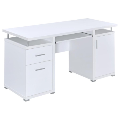 Coaster Tracy 2-drawer Computer Desk White Model 800108