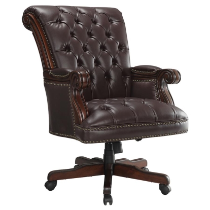 Coaster Calloway Tufted Adjustable Height Office Chair Dark Brown Model 800142