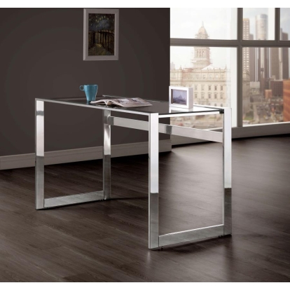 Coaster Hartford Glass Top Writing Desk Chrome Model 800746